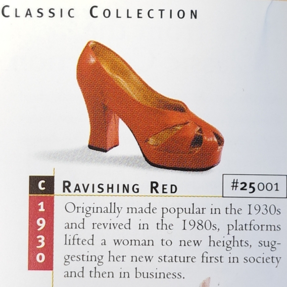 Just the Right Shoe By Raine Ravishing Red Mini Ceramic Red‎ Shoe Figurine - Picture 11 of 13